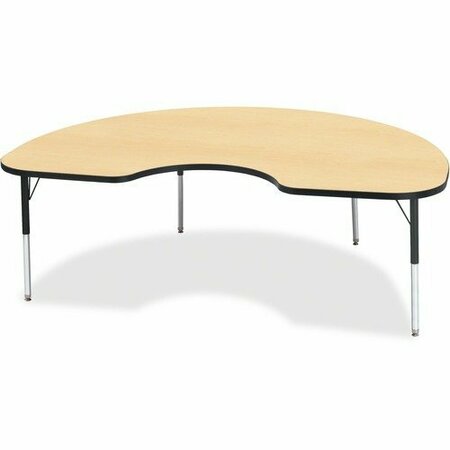 JONTI-CRAFT TABLE, KIDNEY, 48X72, MAPLE/BK JNT6423JCE011